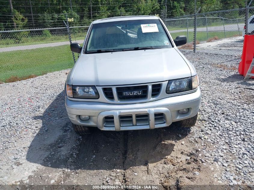 2002 Isuzu Rodeo Sport S 3.2L V6 Hard Top/S 3.2L V6 Soft Top VIN: 4S2CK57W824334971 Lot: 39890663