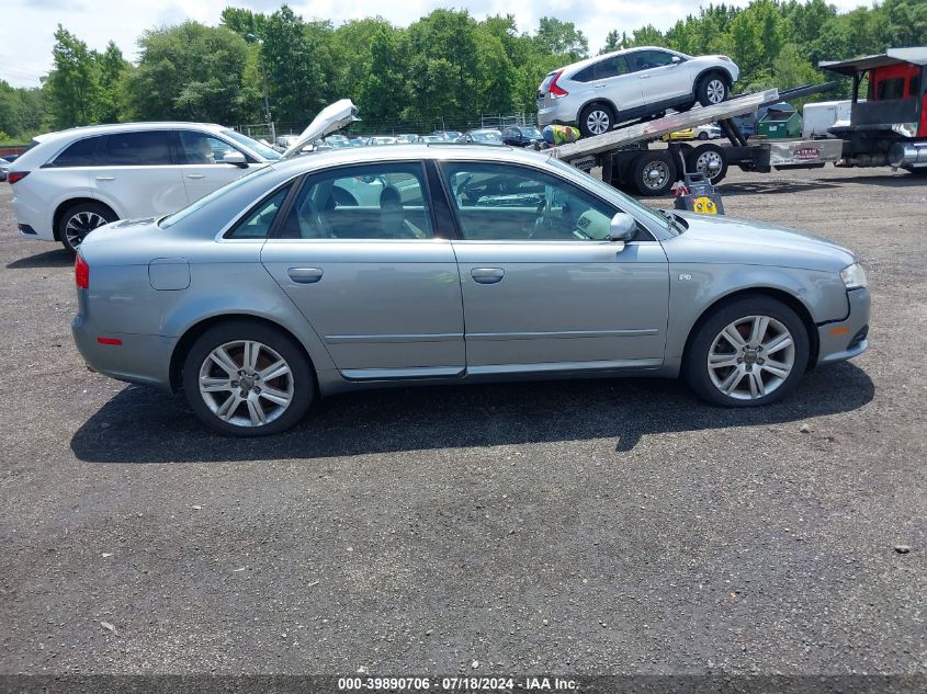 2008 Audi A4 3.2 VIN: WAUDH78E38A050123 Lot: 39890706