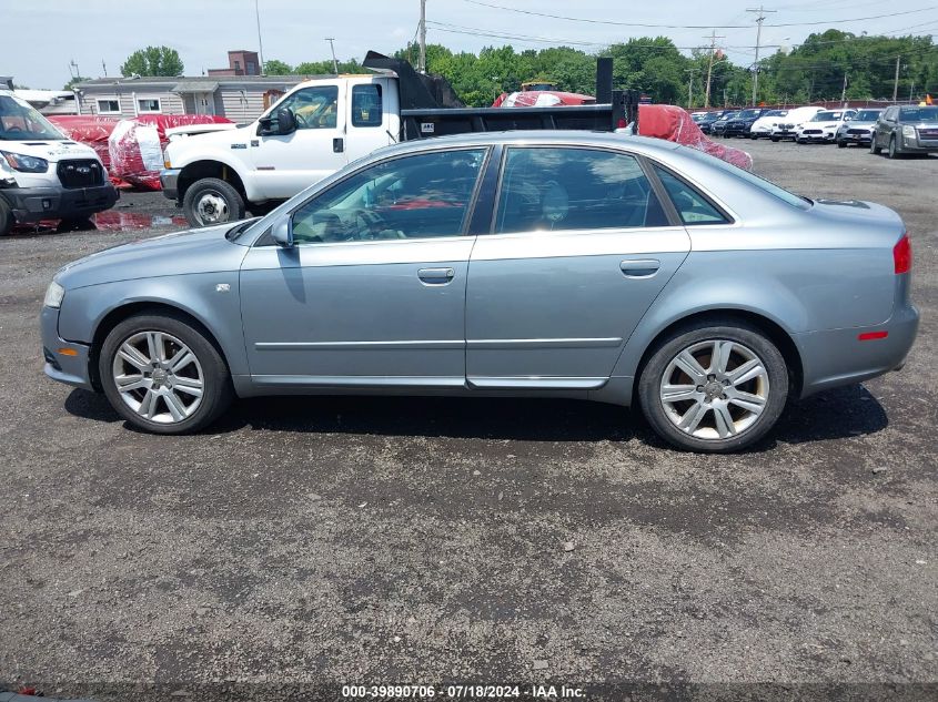 2008 Audi A4 3.2 VIN: WAUDH78E38A050123 Lot: 39890706