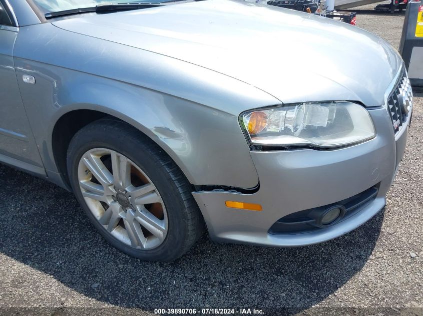 2008 Audi A4 3.2 VIN: WAUDH78E38A050123 Lot: 39890706