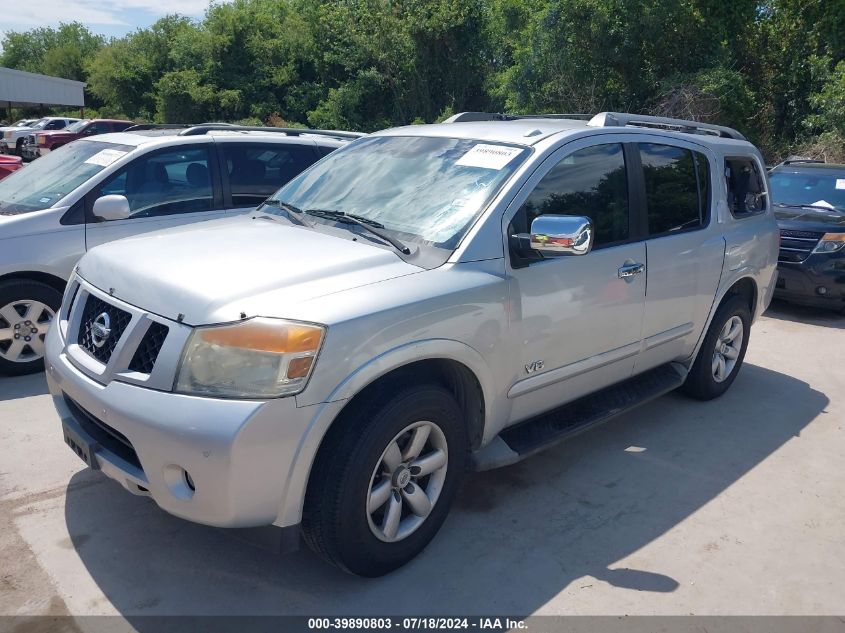 2008 Nissan Armada Se VIN: 5N1AA08D98N629520 Lot: 39890803