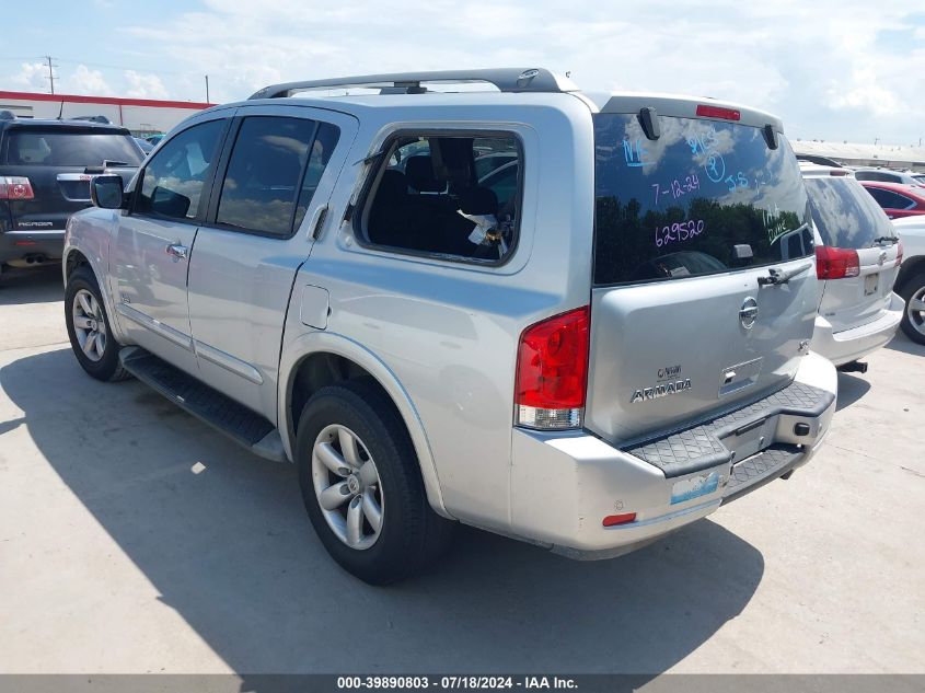 2008 Nissan Armada Se VIN: 5N1AA08D98N629520 Lot: 39890803