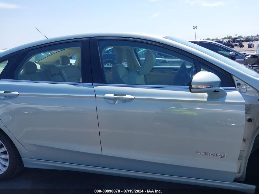 2014 Ford Fusion Hybrid Se VIN: 3FA6P0LU8ER379265 Lot: 39890878