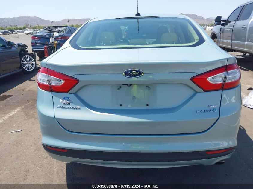 2014 Ford Fusion Hybrid Se VIN: 3FA6P0LU8ER379265 Lot: 39890878