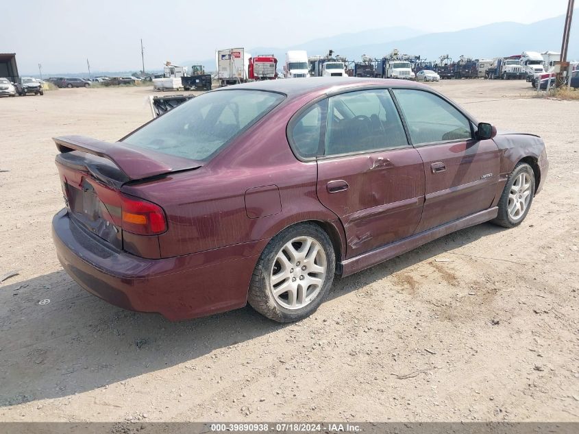2001 Subaru Legacy Gt Limited/Gt Ltd VIN: 4S3BE656317206223 Lot: 39890938