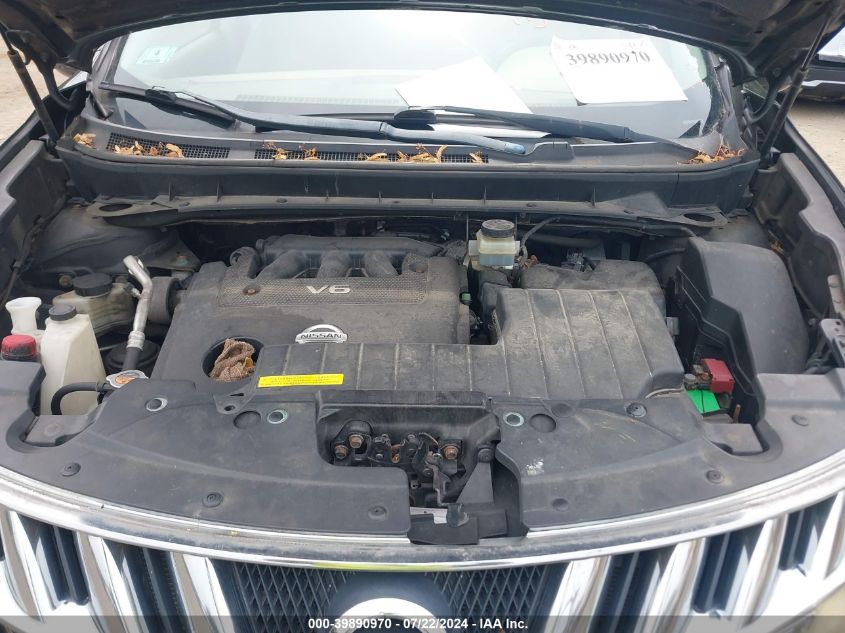 2009 Nissan Murano Sl VIN: JN8AZ18W39W160266 Lot: 39890970