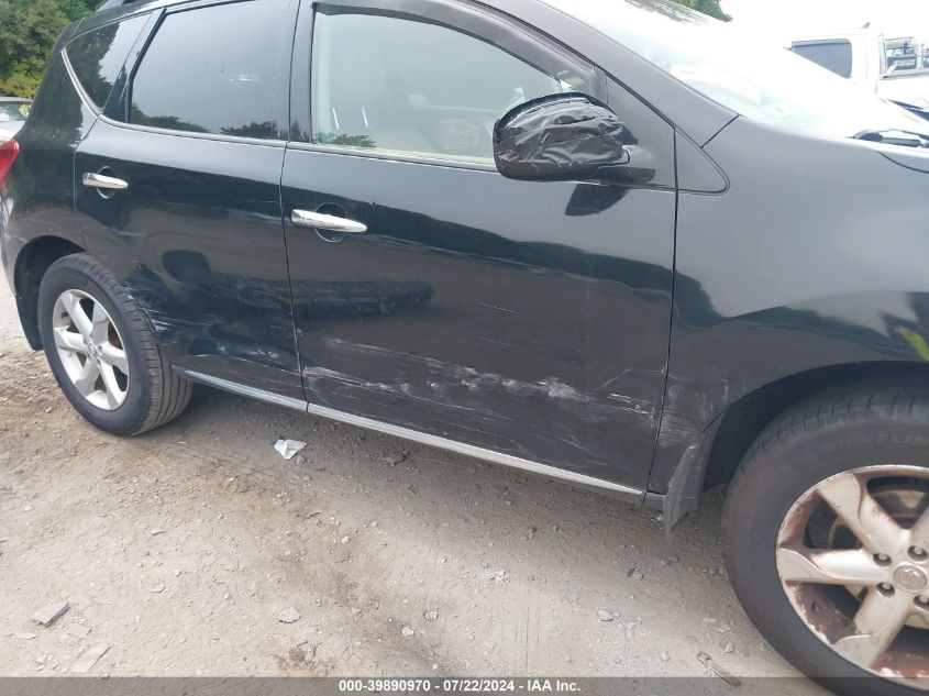 2009 Nissan Murano Sl VIN: JN8AZ18W39W160266 Lot: 39890970