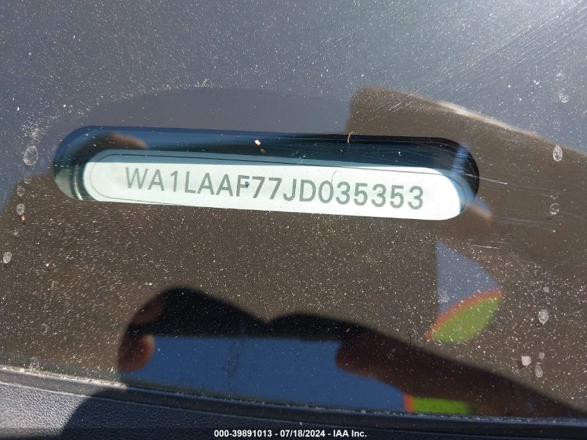 2018 Audi Q7 3.0T Premium VIN: WA1LAAF77JD035353 Lot: 39891013