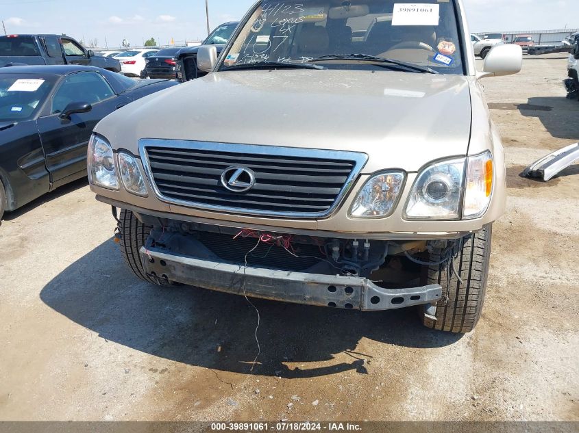 1998 Lexus Lx 470 VIN: JT6HT00W3W0019107 Lot: 39891061