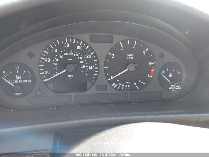 1999 BMW 323Ic VIN: WBABJ8336XEM23752 Lot: 39891108