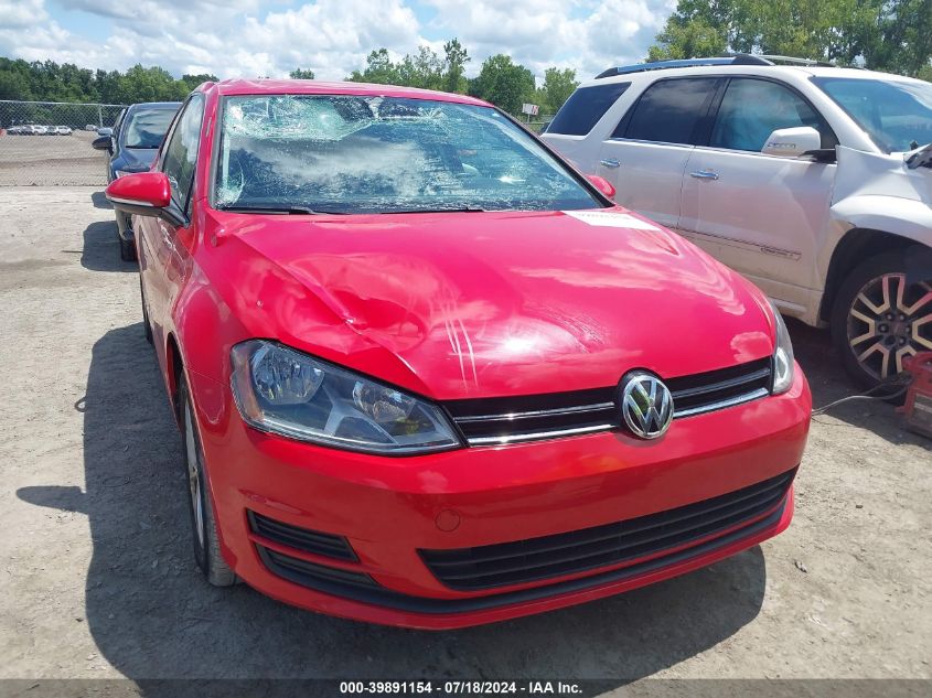 2016 Volkswagen Golf Tsi 2-Door VIN: 3VW817AU8GM005865 Lot: 39891154