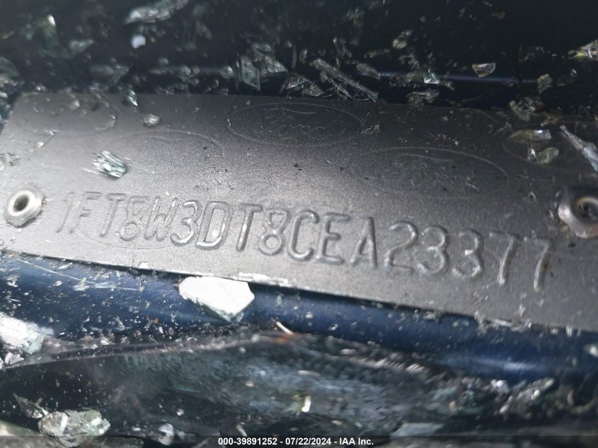 2012 Ford F-350 Xlt VIN: 1FT8W3DT8CEA23377 Lot: 39891252