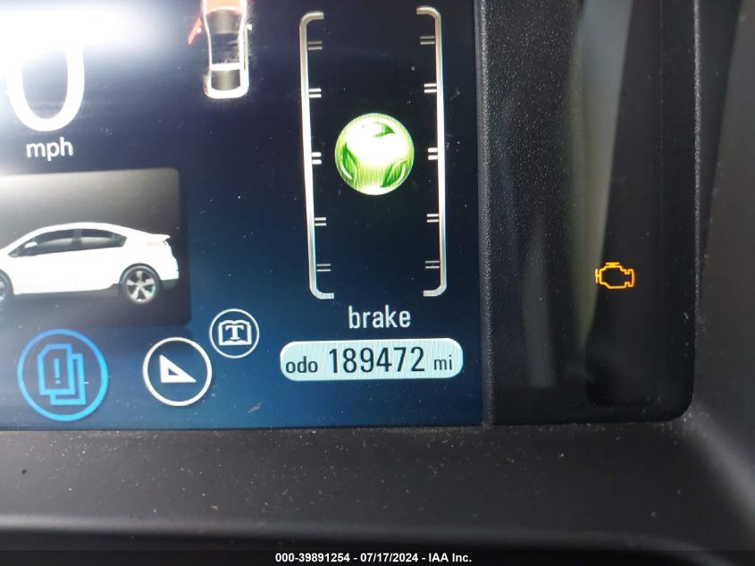 2011 Chevrolet Volt VIN: 1G1RD6E40BU102252 Lot: 39891254