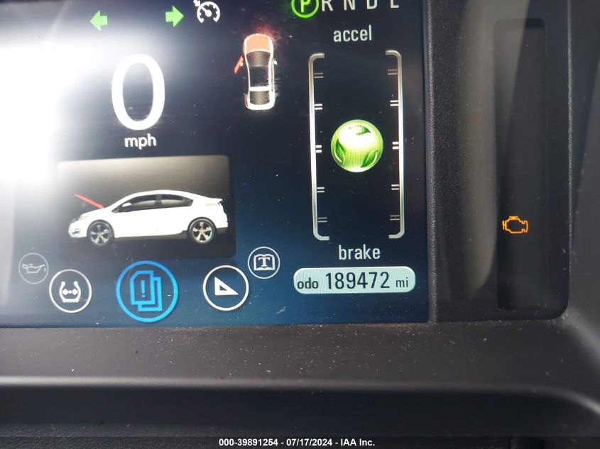 2011 Chevrolet Volt VIN: 1G1RD6E40BU102252 Lot: 39891254