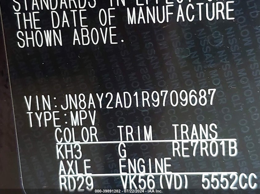 2024 NISSAN ARMADA SV - JN8AY2AD1R3709687