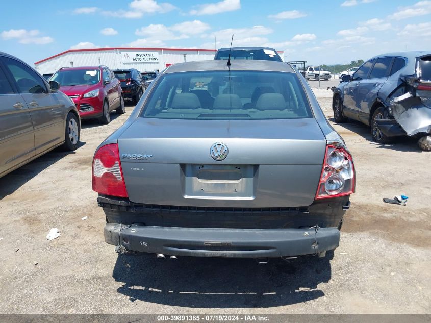 2005 Volkswagen Passat Gl VIN: WVWMD63B35E008741 Lot: 39891385