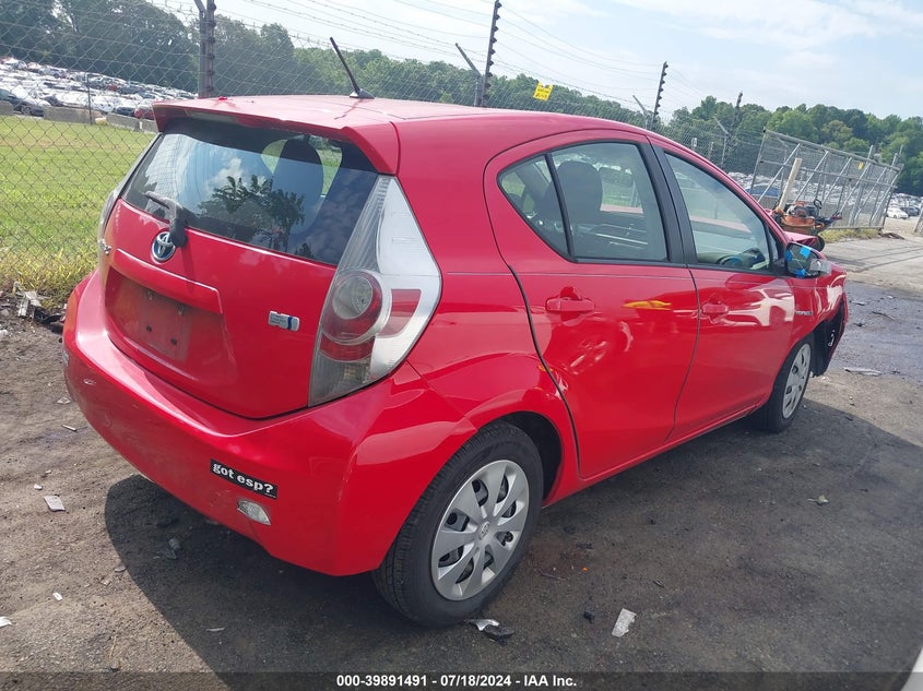 2013 Toyota Prius C Two VIN: JTDKDTB37D1530682 Lot: 39891491