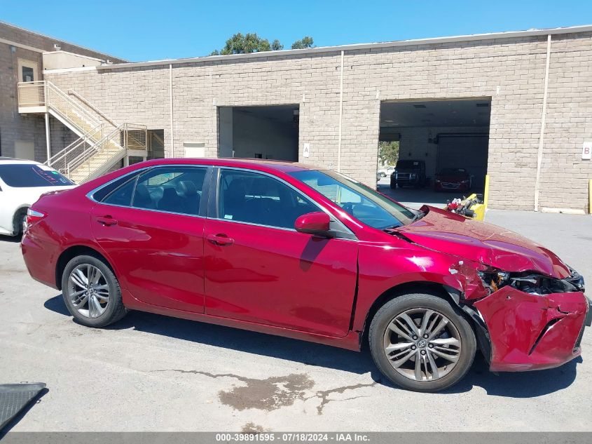 2016 Toyota Camry Se VIN: 4T1BF1FK5GU596940 Lot: 39891595