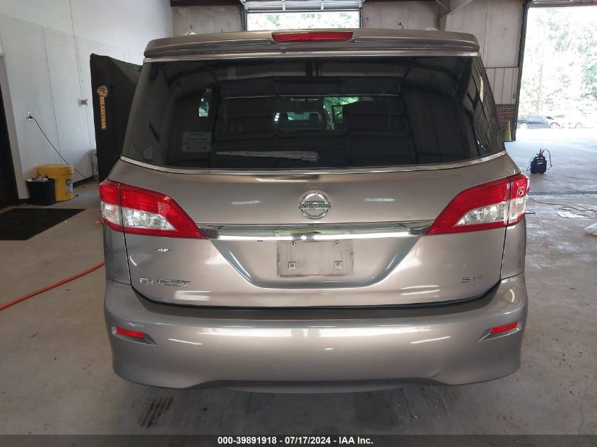 2014 Nissan Quest Sv VIN: JN8AE2KP6E9106391 Lot: 39891918