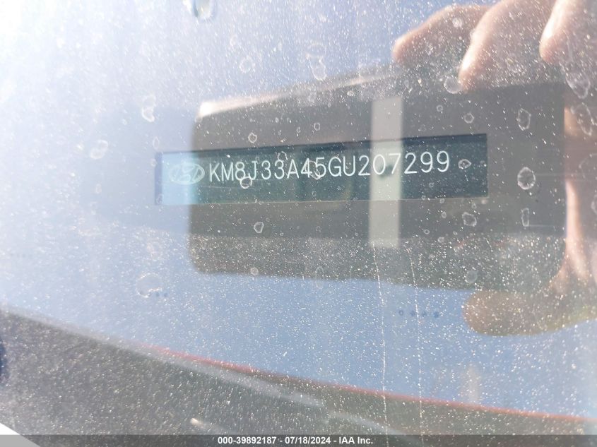 2016 Hyundai Tucson Se VIN: KM8J33A45GU207299 Lot: 39892187