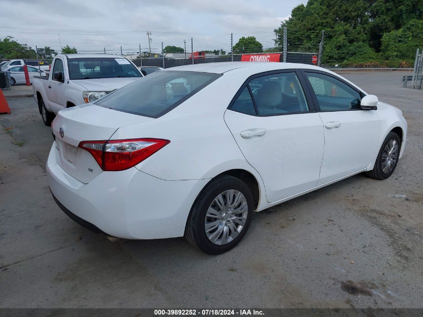 2016 Toyota Corolla Le VIN: 2T1BURHE6GC568223 Lot: 39892252