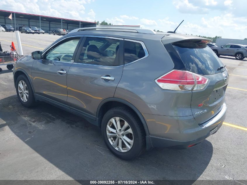 2016 Nissan Rogue Sv VIN: KNMAT2MT7GP597368 Lot: 39892255