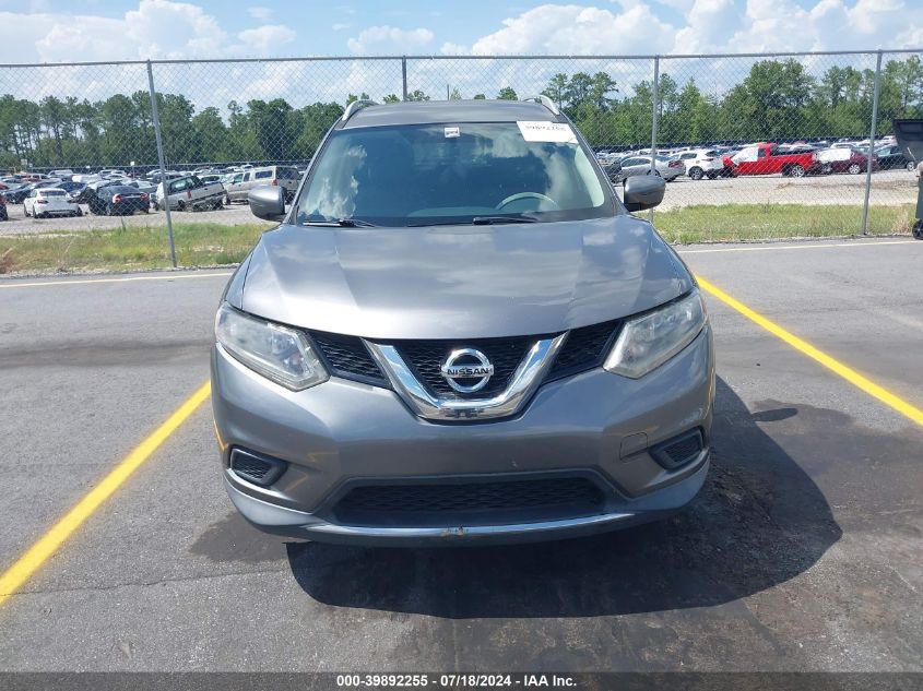 2016 Nissan Rogue Sv VIN: KNMAT2MT7GP597368 Lot: 39892255