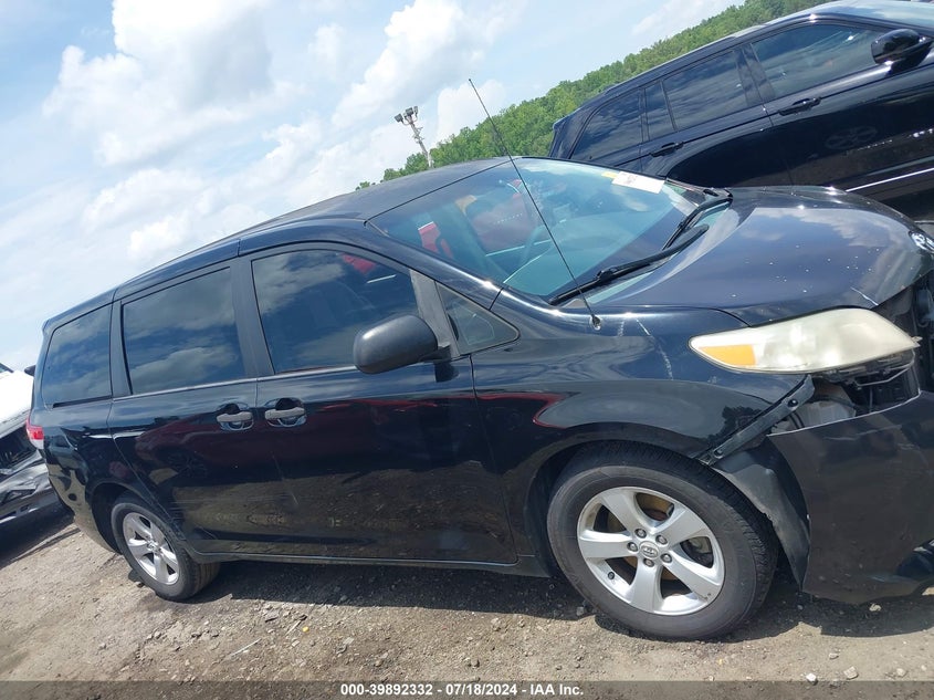 2012 Toyota Sienna Base V6 7 Passenger VIN: 5TDZK3DC5CS253274 Lot: 39892332