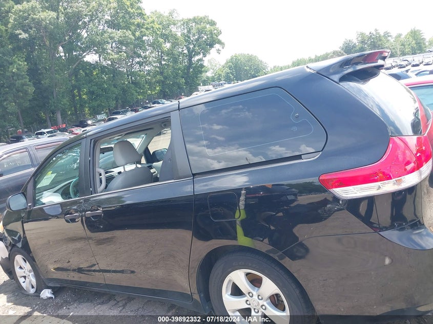 2012 Toyota Sienna Base V6 7 Passenger VIN: 5TDZK3DC5CS253274 Lot: 39892332