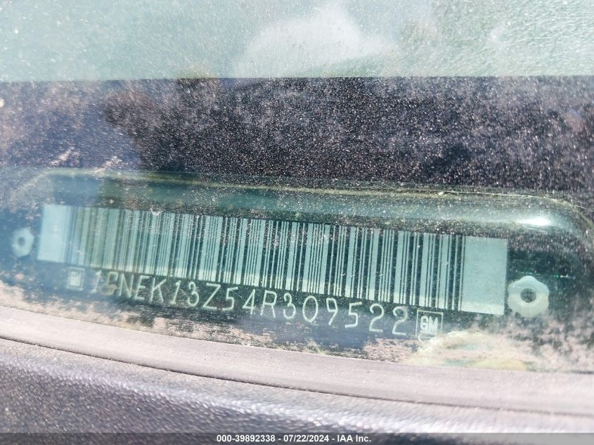 2004 Chevrolet Tahoe Z71 VIN: 1GNEK13Z54R309522 Lot: 39892338