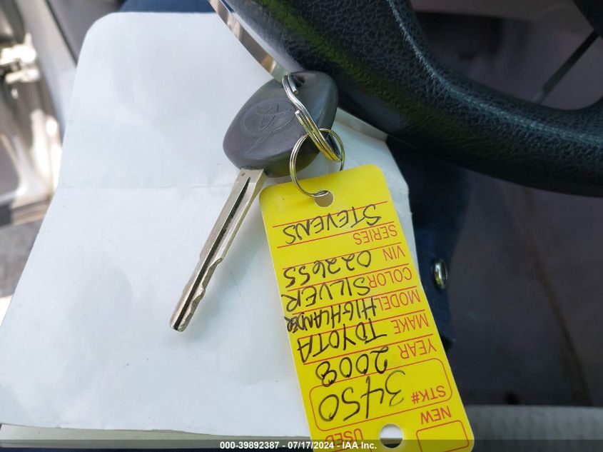 2008 Toyota Highlander VIN: JTEDS41A682022655 Lot: 39892387