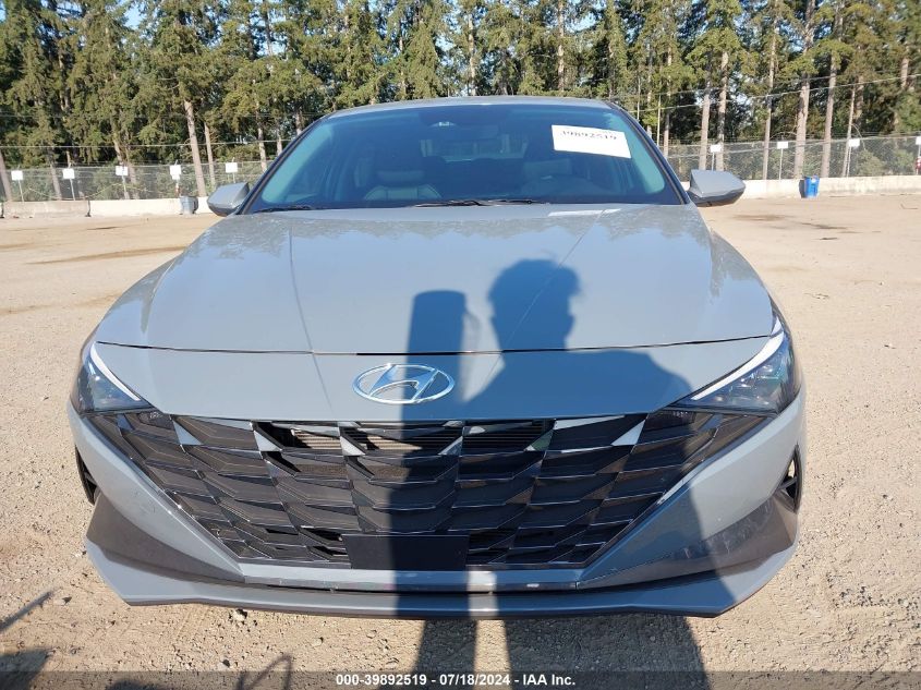 2022 Hyundai Elantra Hybrid Limited VIN: KMHLN4AJ0NU032374 Lot: 39892519