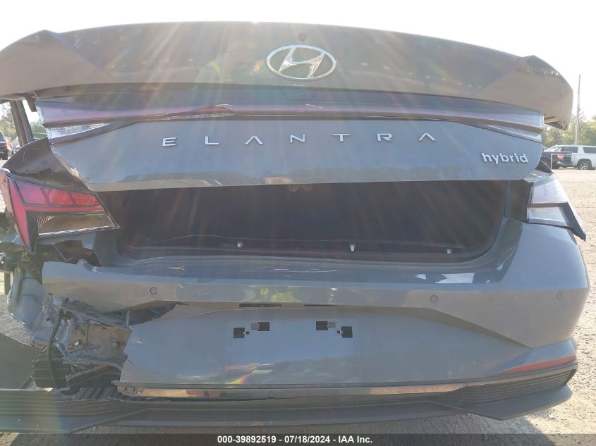 2022 Hyundai Elantra Hybrid Limited VIN: KMHLN4AJ0NU032374 Lot: 39892519