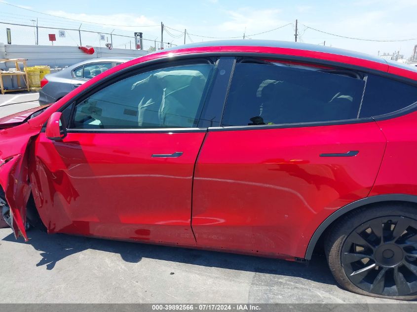 2021 Tesla Model Y Long Range Dual Motor All-Wheel Drive VIN: 5YJYGDEE5MF075262 Lot: 39892566