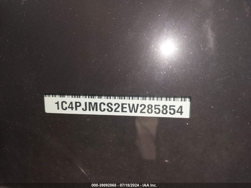 2014 Jeep Cherokee Altitude VIN: 1C4PJMCS2EW285854 Lot: 39892865