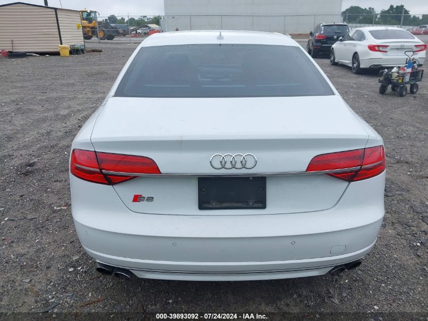 2015 Audi S8 4.0T VIN: WAUK2AFD5FN014486 Lot: 39893092