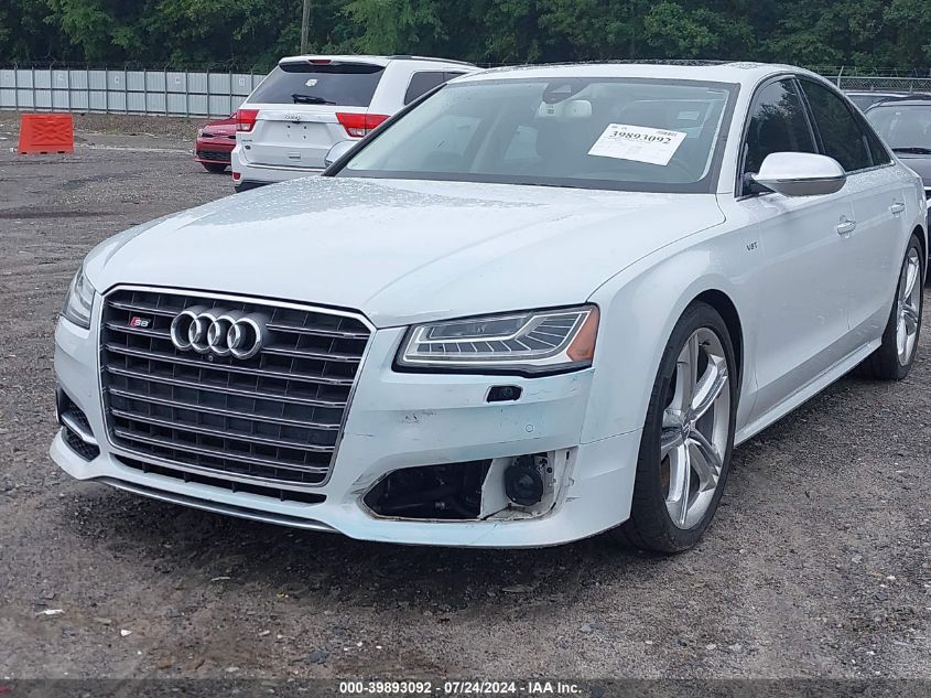 2015 Audi S8 4.0T VIN: WAUK2AFD5FN014486 Lot: 39893092