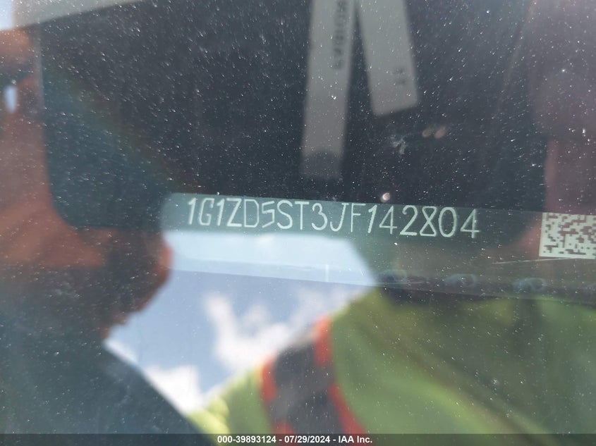 2018 Chevrolet Malibu Lt VIN: 1G1ZD5ST3JF142804 Lot: 39893124