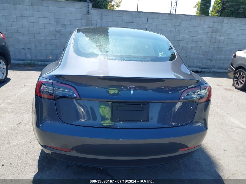 2023 Tesla Model 3 Rear-Wheel Drive VIN: 5YJ3E1EAXPF710024 Lot: 39893167