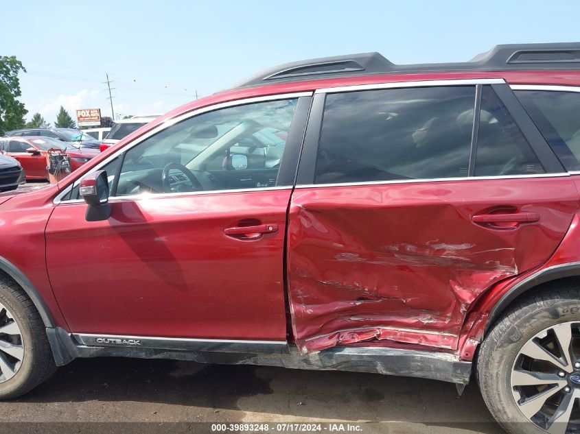 2015 Subaru Outback 2.5I Limited VIN: 4S4BSANC7F3296746 Lot: 39893248
