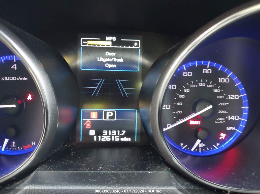 2015 Subaru Outback 2.5I Limited VIN: 4S4BSANC7F3296746 Lot: 39893248