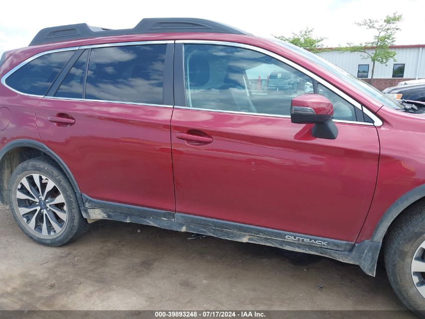 2015 Subaru Outback 2.5I Limited VIN: 4S4BSANC7F3296746 Lot: 39893248