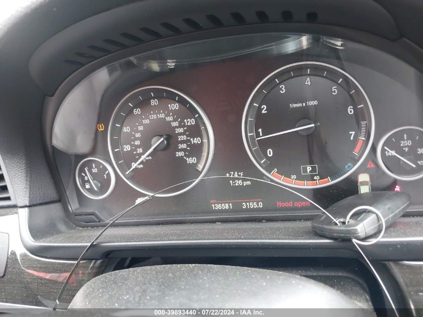 2012 BMW 550I xDrive VIN: WBAFU9C57CDY70056 Lot: 39893440