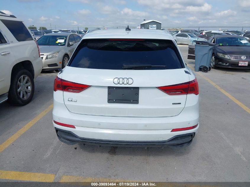 2022 Audi Q3 Premium 45 Tfsi S Line Quattro Tiptronic VIN: WA1DECF30N1027586 Lot: 39893464