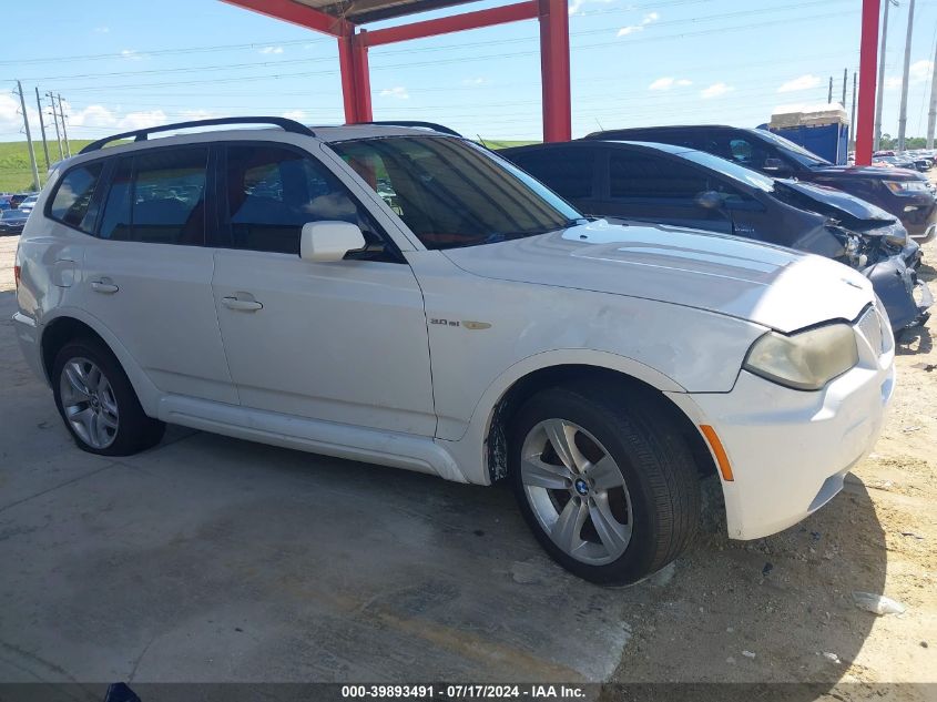 2007 BMW X3 3.0Si VIN: WBXPC93447WF11829 Lot: 39893491