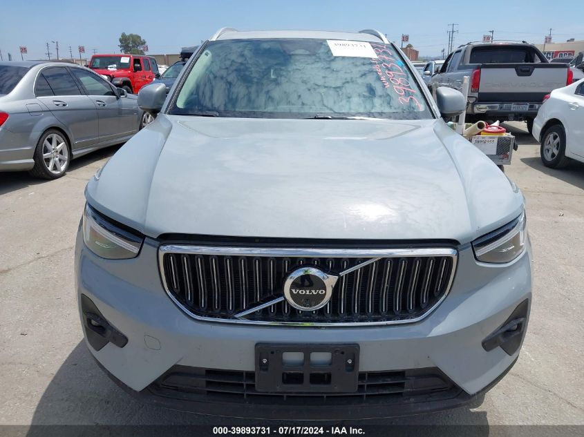 2024 Volvo Xc40 B5 Plus Bright Theme VIN: YV4L12UE4R2289975 Lot: 39893731