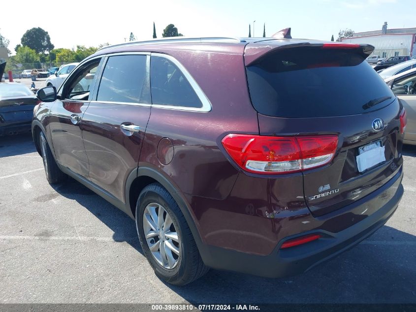 2017 Kia Sorento 2.4L Lx VIN: 5XYPG4A31HG243770 Lot: 39893810