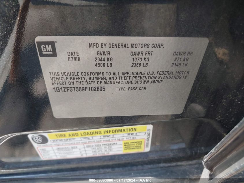 1G1ZF57589F102895 | 2009 CHEVROLET MALIBU HYBRID