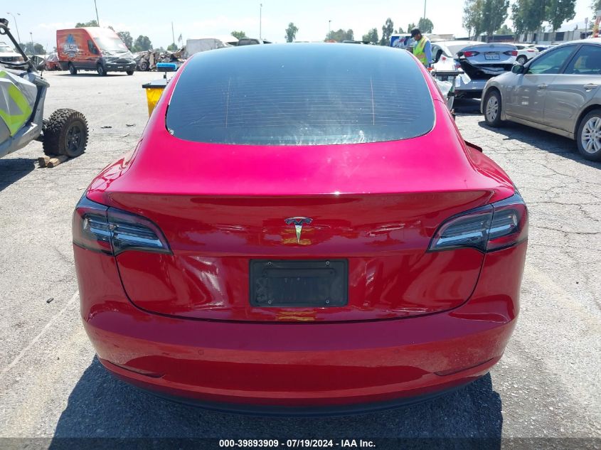 2021 Tesla Model 3 Standard Range Plus Rear-Wheel Drive VIN: 5YJ3E1EA0MF996395 Lot: 39893909