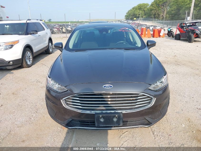 2019 Ford Fusion Se VIN: 3FA6P0HD8KR283866 Lot: 39893945